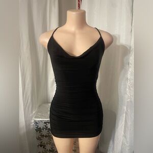 Sabora Elegant little Black Dress Stretchy size Small Bodycon mini